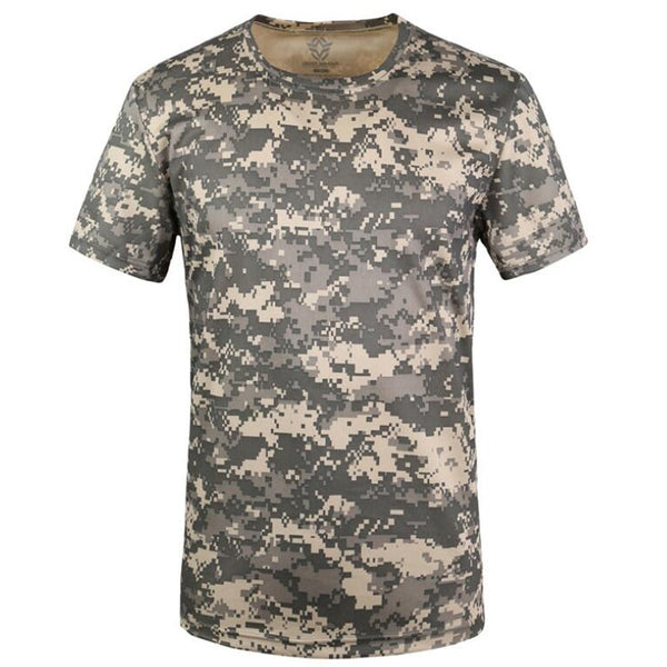 Tactical Mens Camouflage T-Shirt Short Sleeve