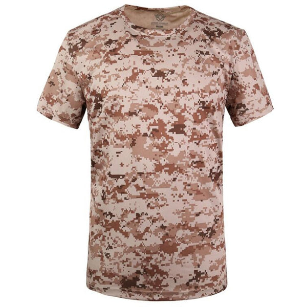 Tactical Mens Camouflage T-Shirt Short Sleeve