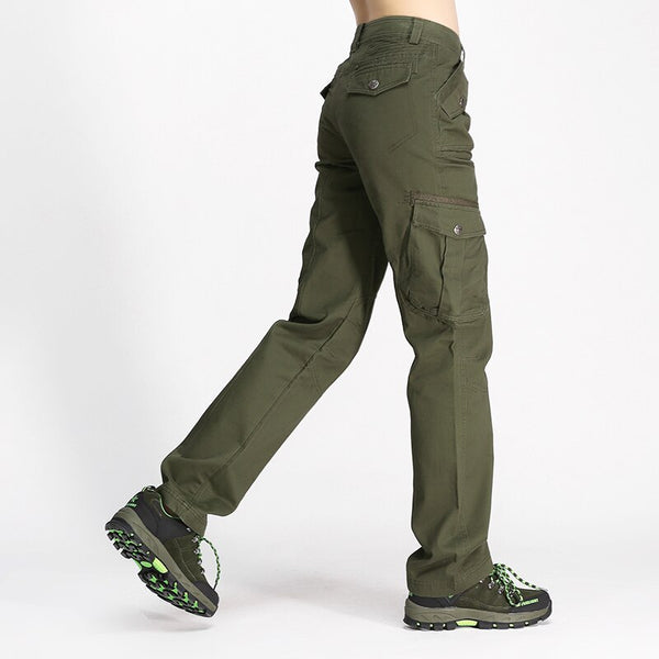 Women Cargo Pants Regular Straight Trousers