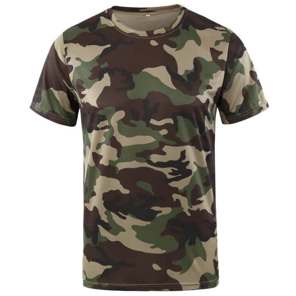 Tactical Mens Camouflage T-Shirt Short Sleeve