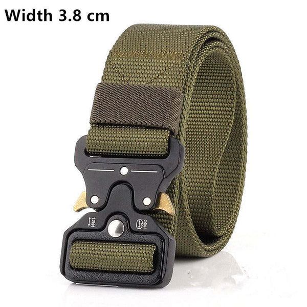 Heavy Duty 3.8cm Width Tactical Belt 125-140cm Length Free Adjustment