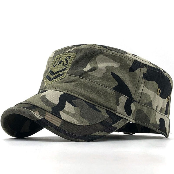 Tactical Flat Cap US Army Embroidery 54-60cm Adjustable