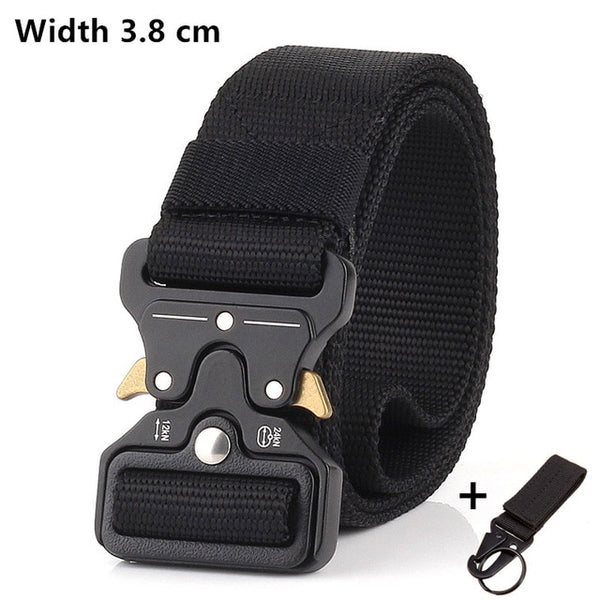 Heavy Duty 3.8cm Width Tactical Belt 125-140cm Length Free Adjustment