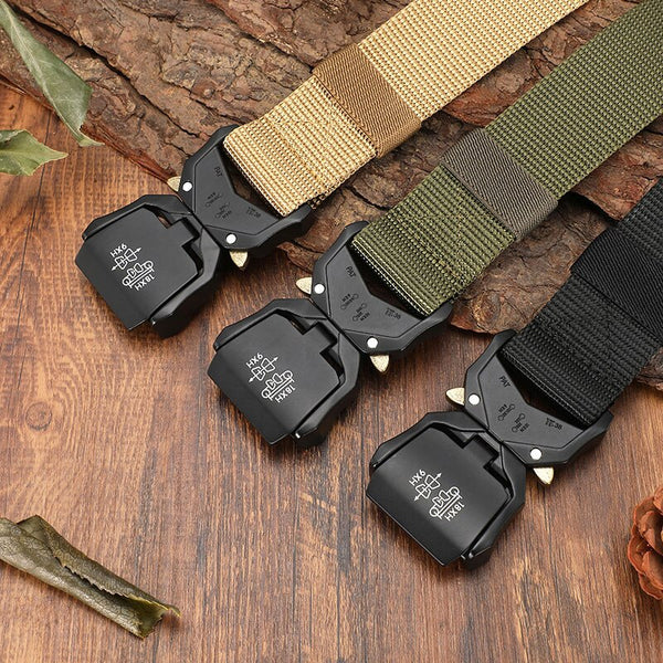 Quick Release 3.8cm Width Tactical Belt 125-140cm Length Free Adjustment