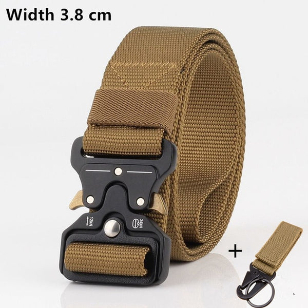 Heavy Duty 3.8cm Width Tactical Belt 125-140cm Length Free Adjustment