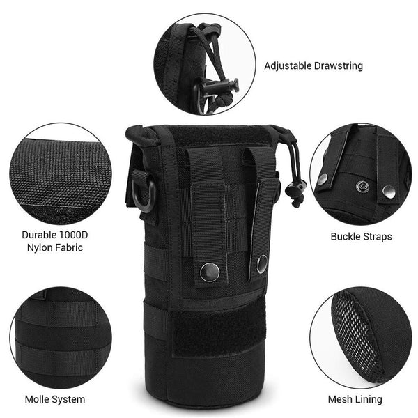 1000D Tactical MOLLE Water Bottle Pouch Bag Foldable Waterproof 0.5L