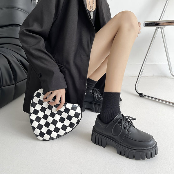 Women Round Toe Chunky Platform Shoes