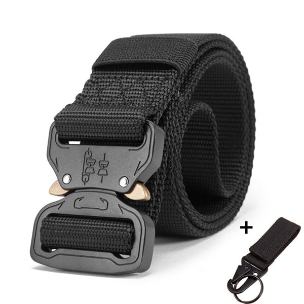 Heavy Duty 3.8cm Width Tactical Belt 125-140cm Length Free Adjustment