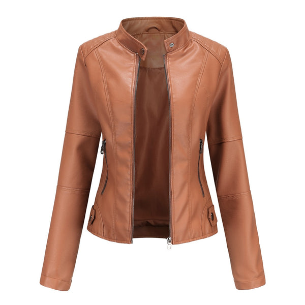 Women PU Faux Leather Urban Classic Biker Jacket