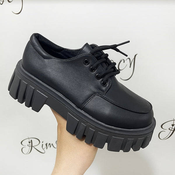 Women Round Toe Chunky Platform Shoes