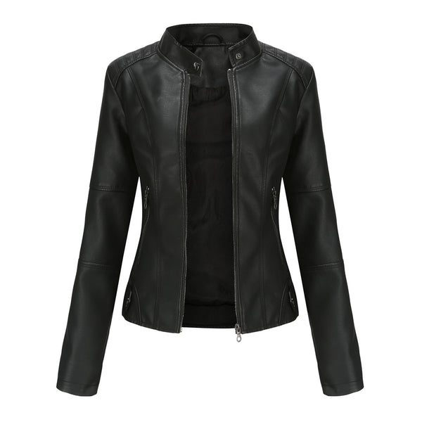 Women PU Faux Leather Urban Classic Biker Jacket