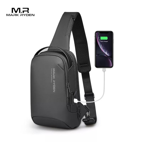 Mark Ryden MR-7918 Crossbody Messenger Chest Bag Waterproof USB Charging