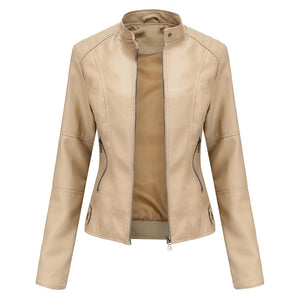 Women PU Faux Leather Urban Classic Biker Jacket