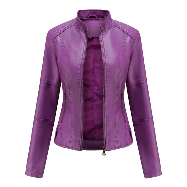 Women PU Faux Leather Urban Classic Biker Jacket