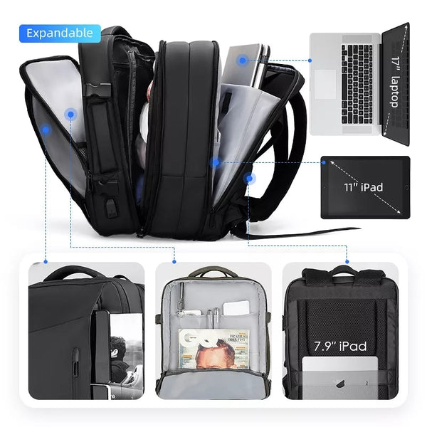 Mark Ryden MR-9299 17-inch Laptop Computer Business Backpack USB Charging