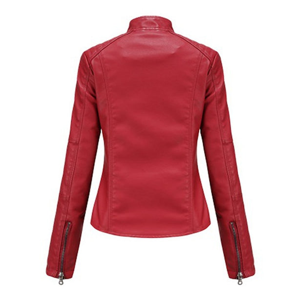 Women PU Faux Leather Urban Classic Biker Jacket