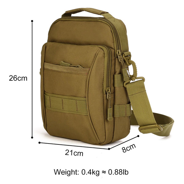 Tactical MOLLE Crossbody Shoulder Messenger Bag Waterproof