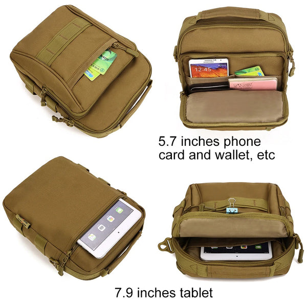 Tactical MOLLE Crossbody Shoulder Messenger Bag Waterproof