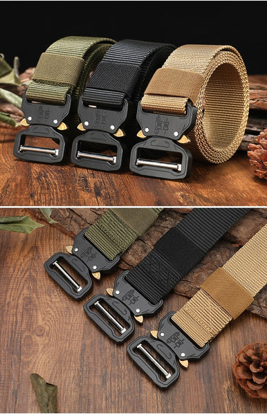 Heavy Duty 3.8cm Width Tactical Belt 125-140cm Length Free Adjustment