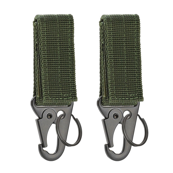 2PC Carabiner Hanger Tactical MOLLE Webbing Strap