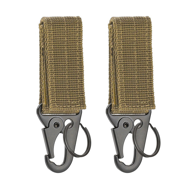 2PC Carabiner Hanger Tactical MOLLE Webbing Strap