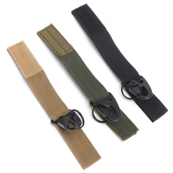 2PC Carabiner Hanger Tactical MOLLE Webbing Strap