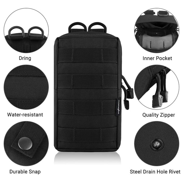 600D Tactical MOLLE Vest Waist Pouch Bag Water-resistant