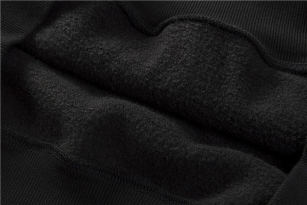 Mens Embroidery Loose Fit Warm Hoodie