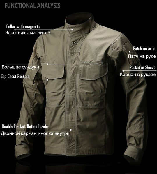 Tactical Mens Shirt Military Combat Long Sleeve