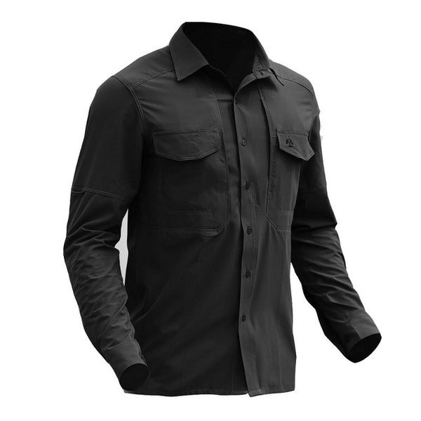 Tactical Mens Cargo Shirt Quick Dry Long Sleeve