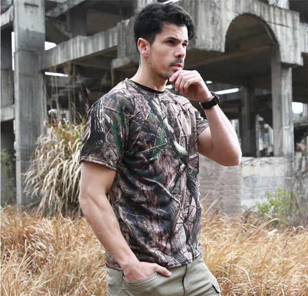 Tactical Mens Camouflage T-Shirt Short Sleeve