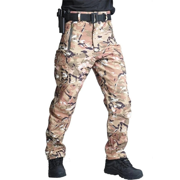 Tactical Mens Cargo Pants Quick-Drying Sharkskin Trousers