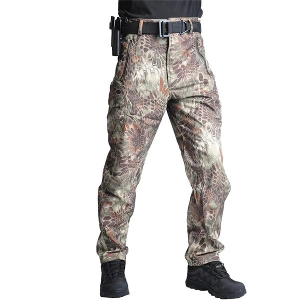 Tactical Mens Cargo Pants Quick-Drying Sharkskin Trousers