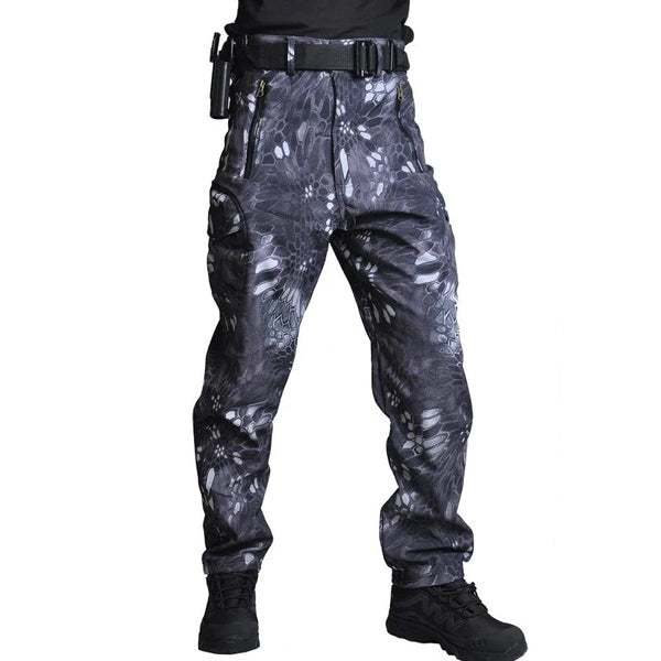 Tactical Mens Cargo Pants Quick-Drying Sharkskin Trousers