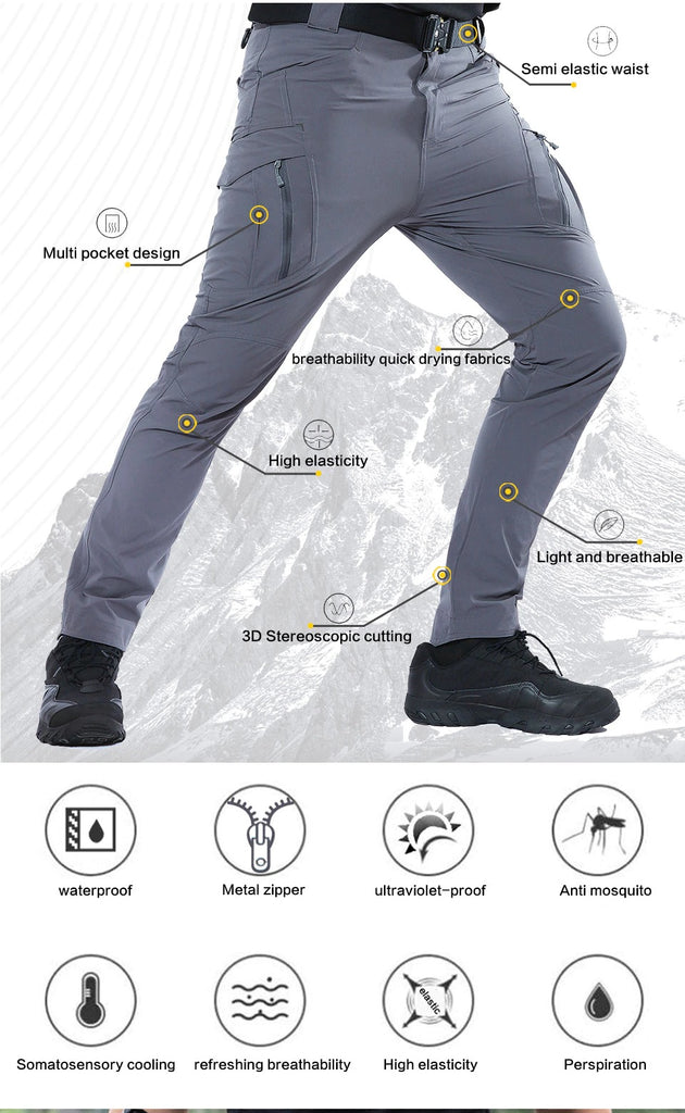 Buy TMILIATRAY Men's Outdoor Work Pants Lightweight Military Tactical Pants  Rip-Stop Casual Cargo Pants Men TACT BESU, Grey, 34W x 32L at Amazon.in
