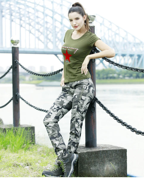 Women Camouflage Summer Pants Plus Size Trousers